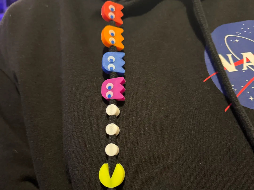 Perles à cordon Pac-Man - Bijoux Print