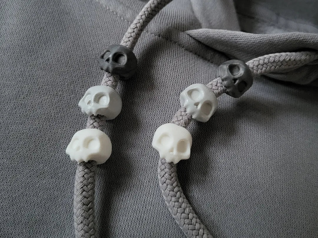 Charmants glands crâniens - Perles pour cordon coulissant - Bijoux Print