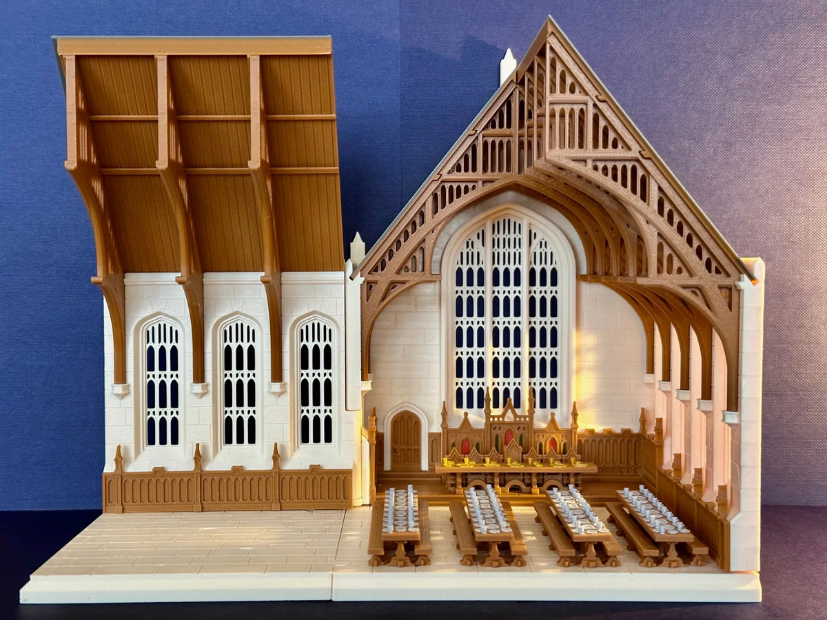 Château médiéval — La grande salle — Niche à livres - Maquette Print