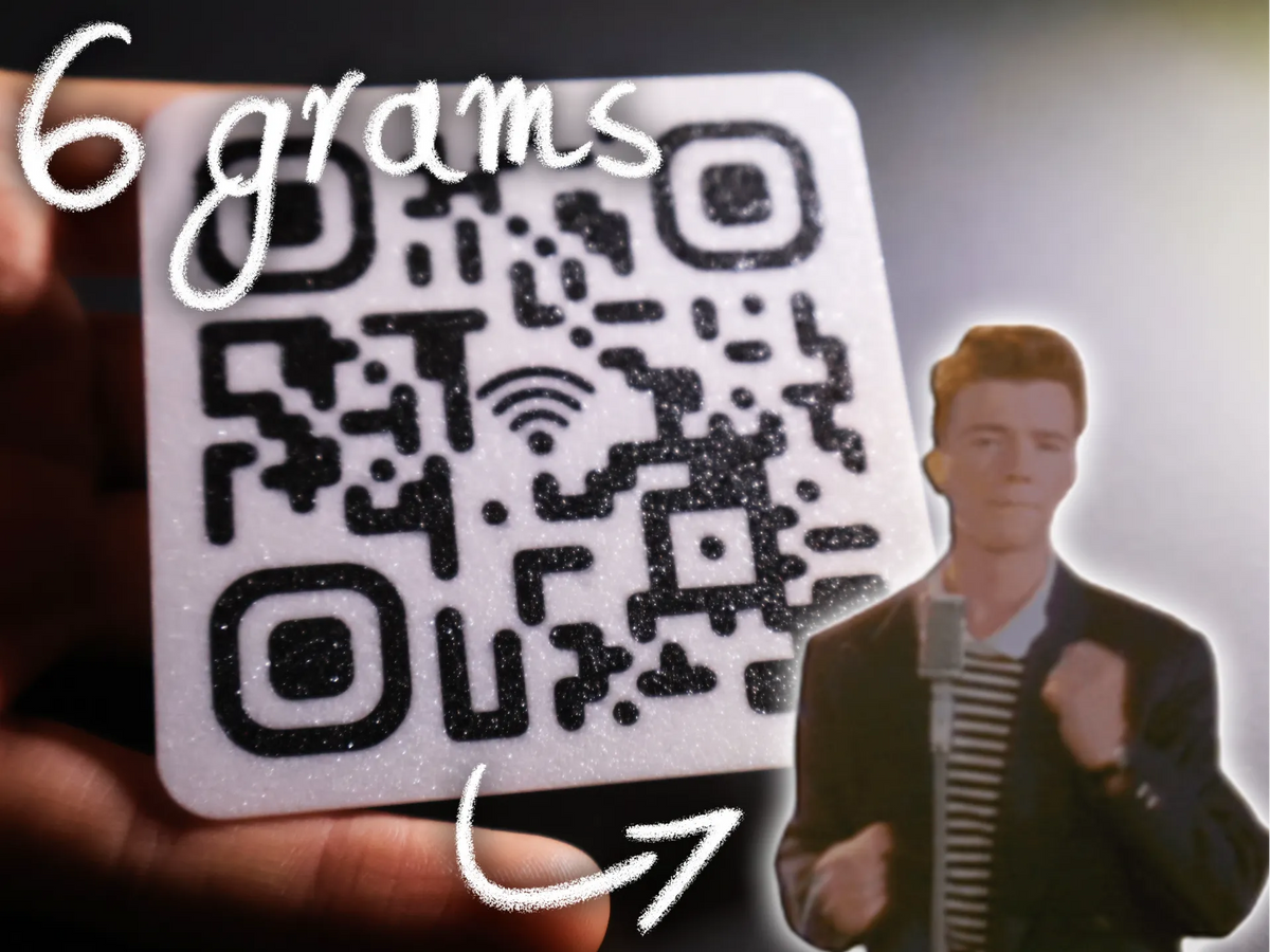 Pas un code QR wifi Fin Never Gonna Give You Up - NFC Print