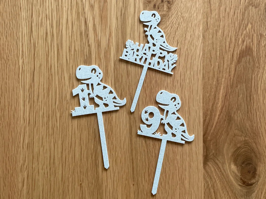 Décor de gâteau - Dino 1 à 9 & Joyeux anniversaire - Fêtes Print