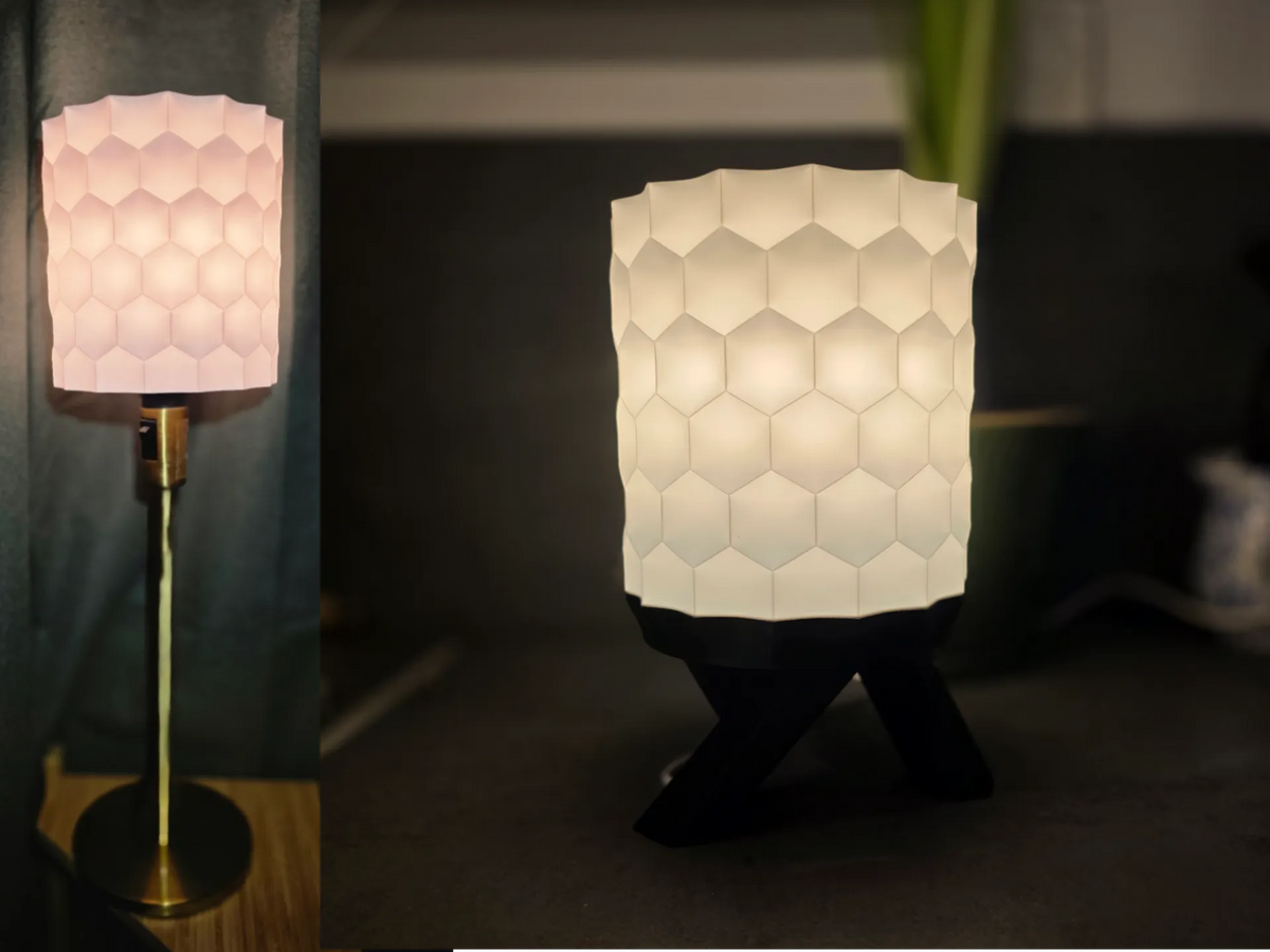 Lampe nid d'abeille hexagonale pour E14 et E27 - Lumière Print