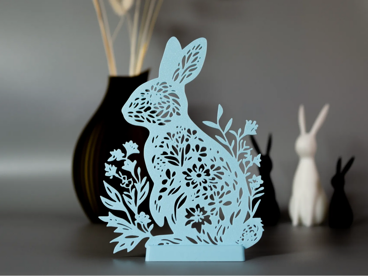 Décor de lapin de Pâques avec support - Figurine Print
