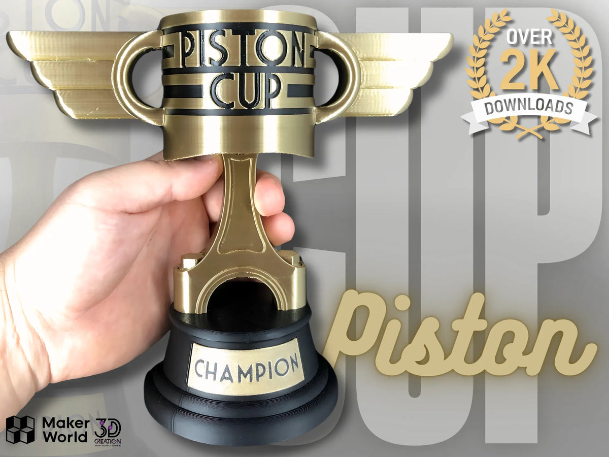 Trophée de la coupe piston (voitures) replique - Sport Print