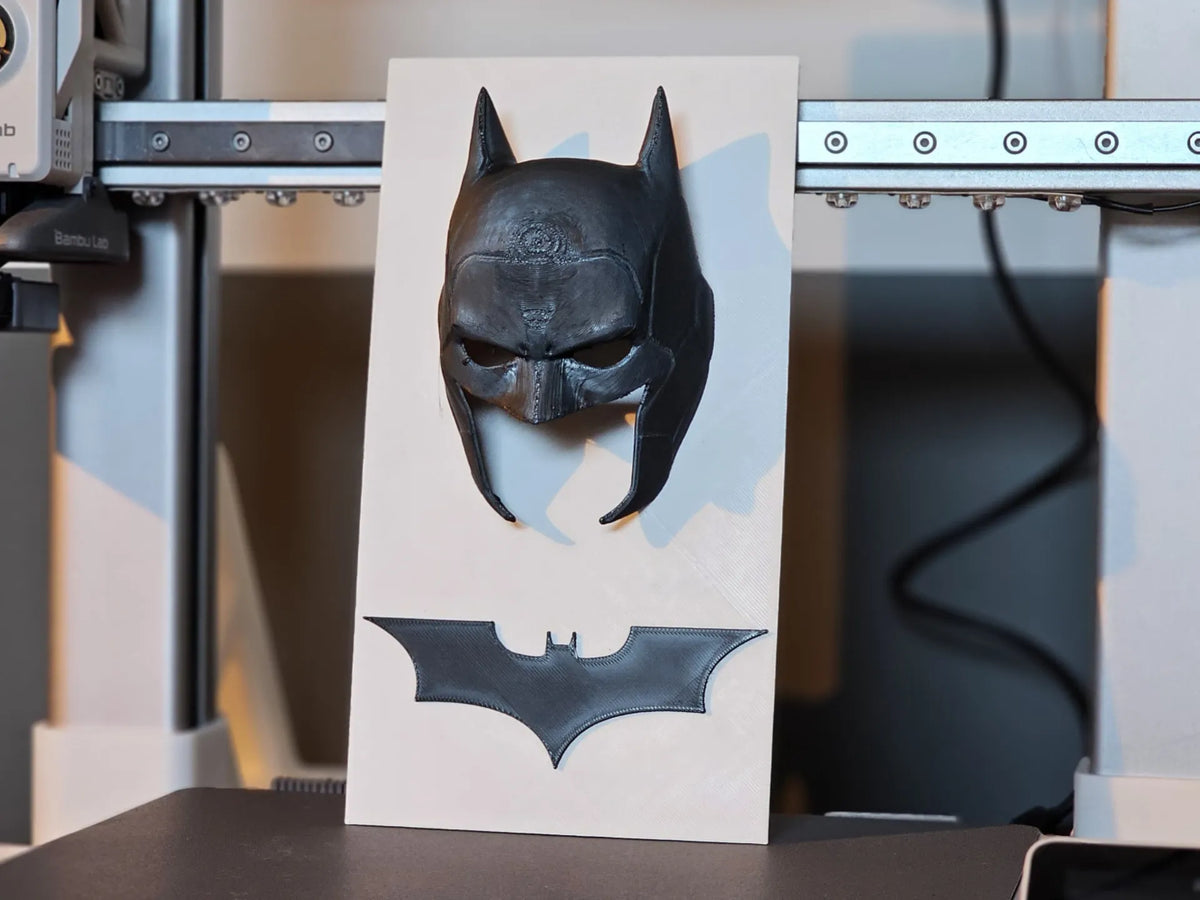 Art Mural Batman 3D - Masque et Emblème emblématiques - Geek Print