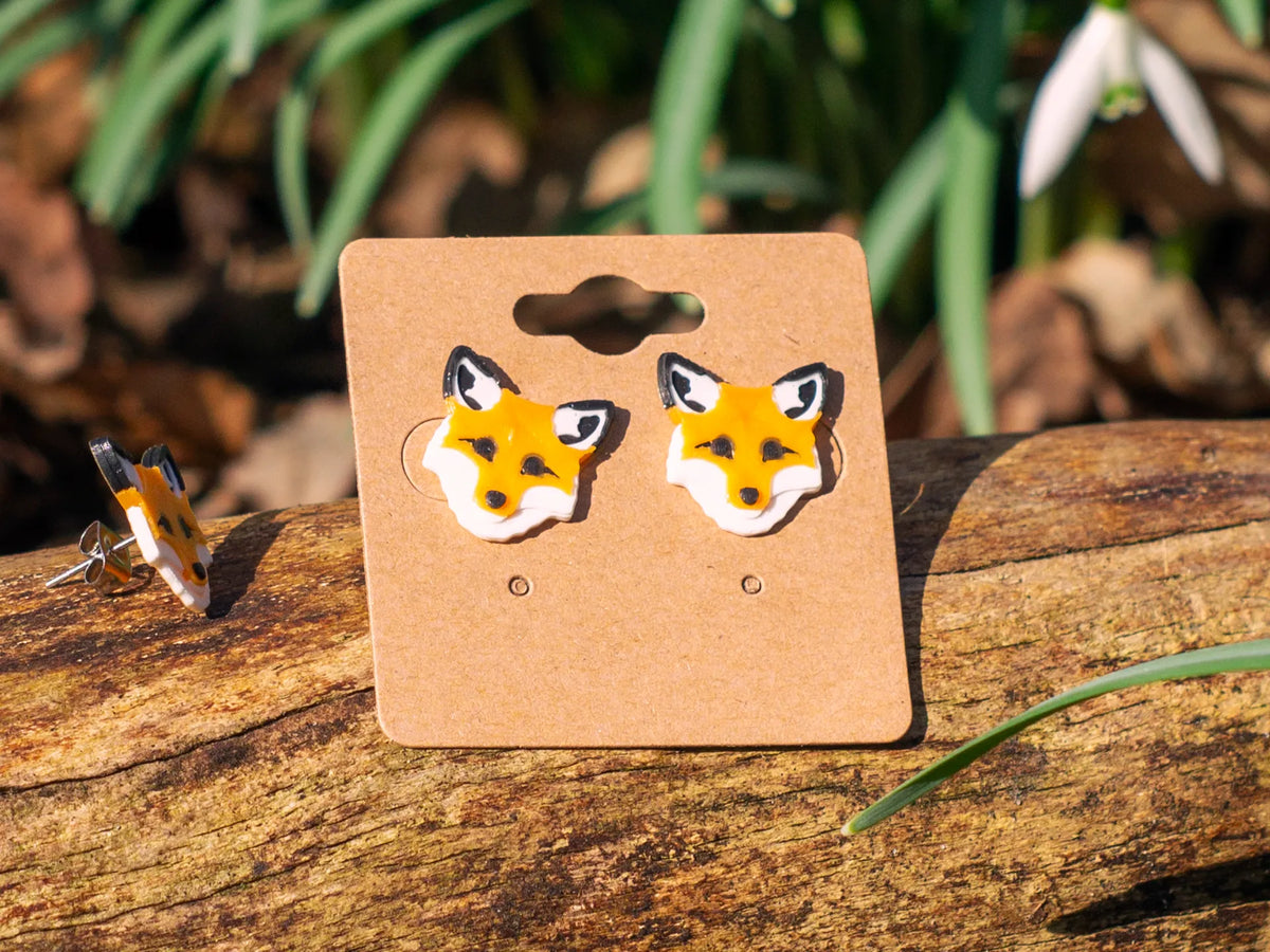 Boucles d'oreilles puces renard - Bijoux Print