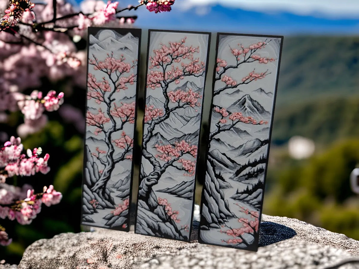 Ensemble de marque-pages Paysage HueForge Mont Fuji & Sakura - Art Print