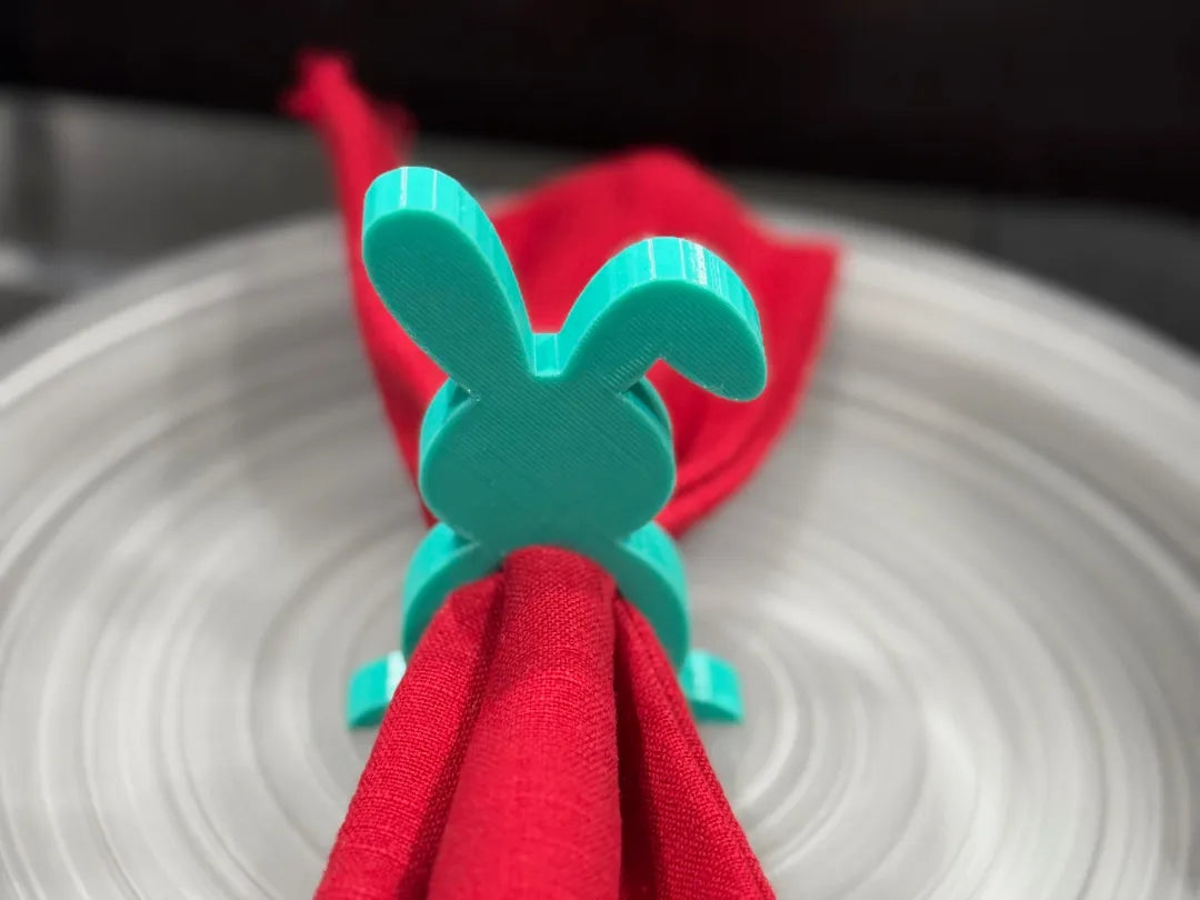 Anneau de serviette Lapin, Anneau de serviette Pâques - Cuisine Print