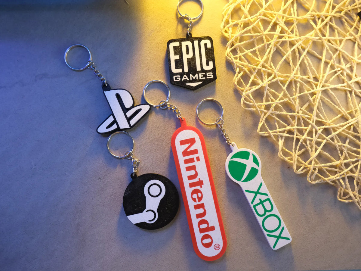 Porte-clés PlayStation-Nintendo-Xbox-Steam-Epic Games - Tech Print