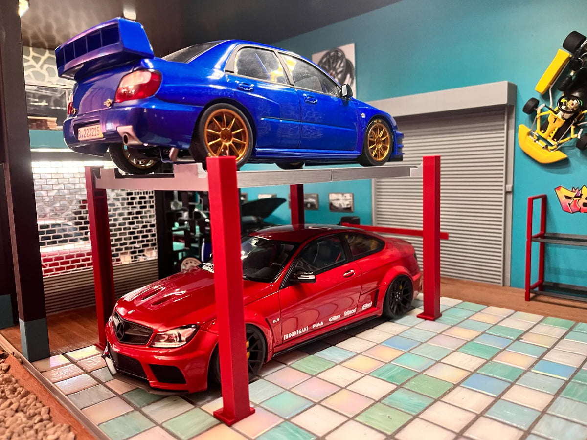 Pont élévateur de voiture diorama garage 1/18 - Auto Print
