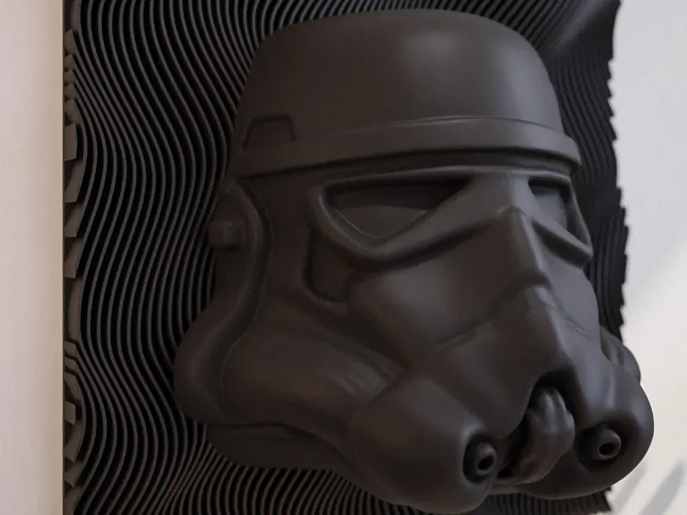 Art mural superposé en 3D Stormtrooper – Décor Star Wars - Art Print