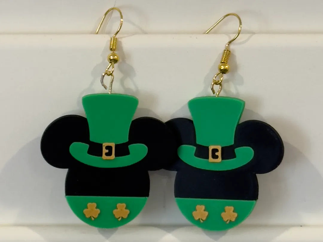 Boucles d'oreilles Mickey pour la Saint Patrick - Fêtes Print