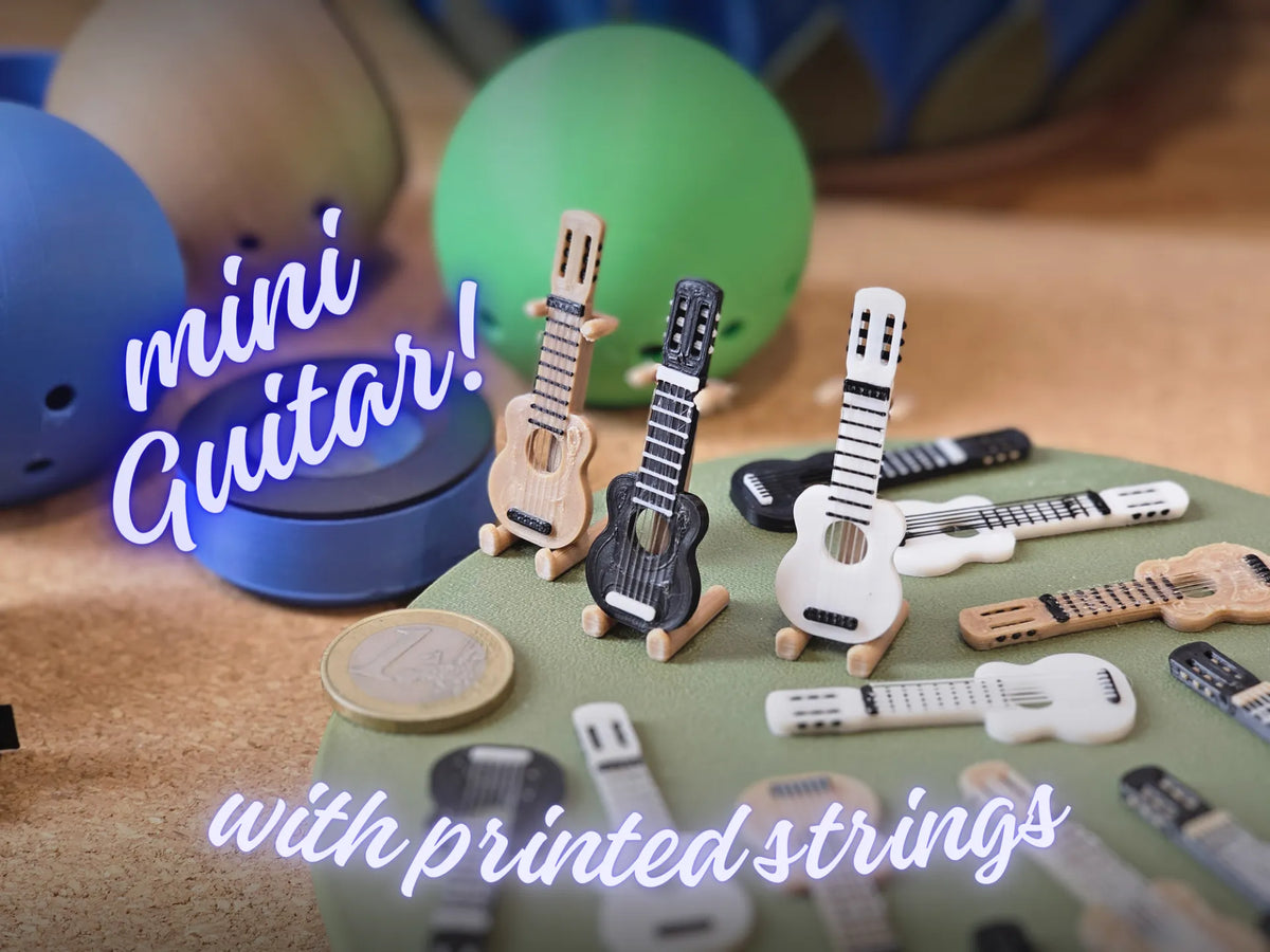 Miniature de guitare — et porte-clés — et support - Music Print