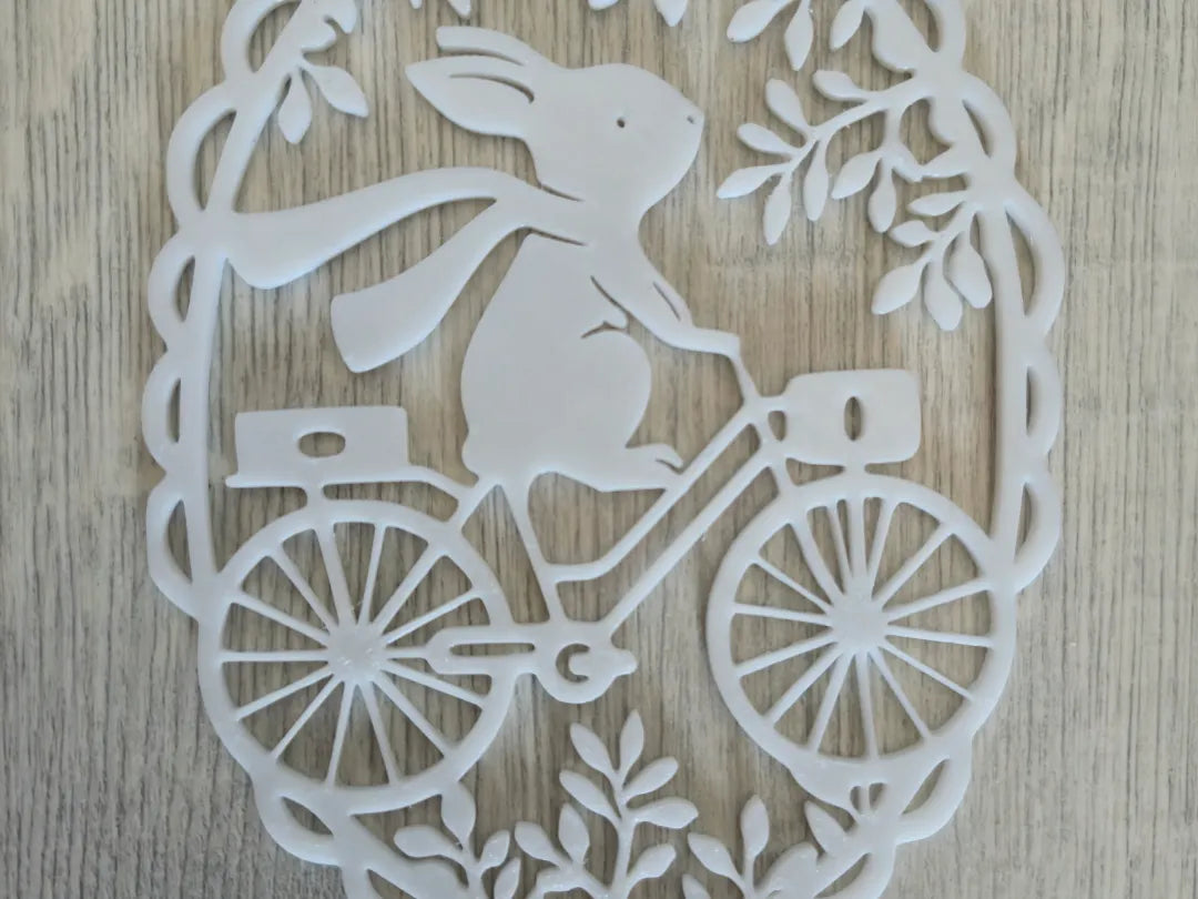 Lapin à vélo décoration de Pâques - Vélo Print