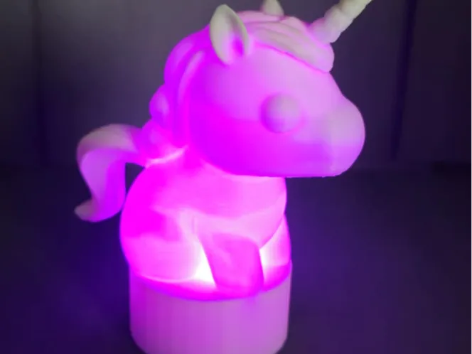 Veilleuse Licorne (Impression Monochrome) - Lumière Print