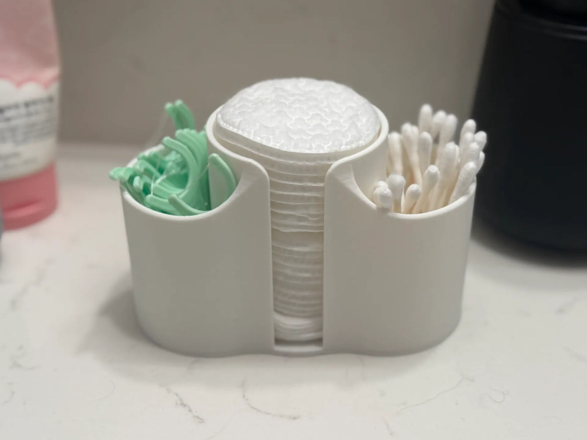 Élégant support pour cotons, cure-dents et bâtonnets de coton - Beauté Print