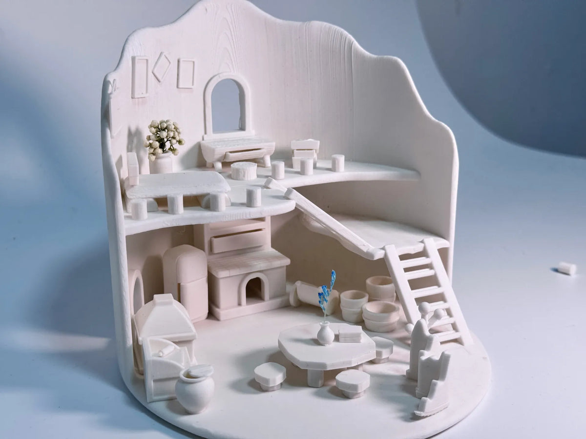 Miniature Tree House, Maison miniature, Monde miniature, Petite villa, Cadeau, Décor - Maquette Print