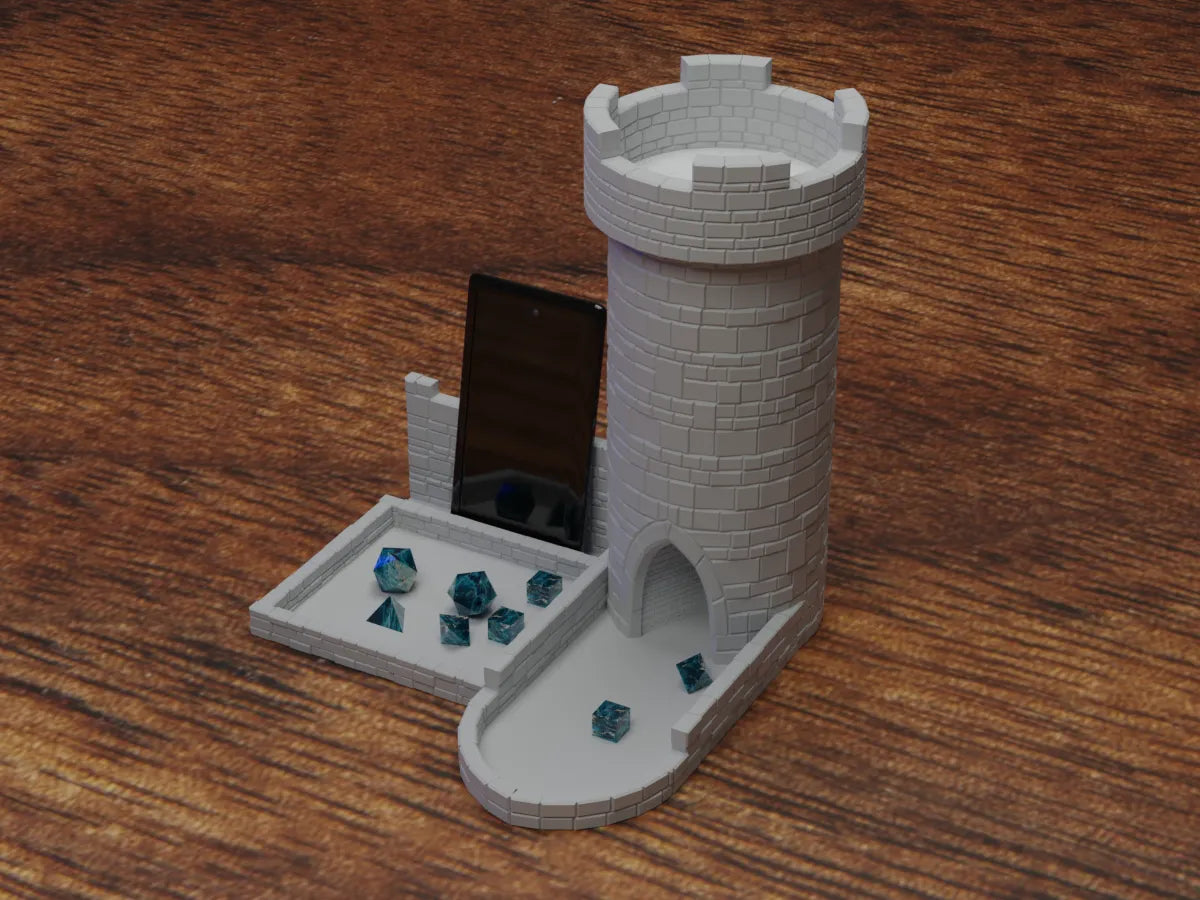 Tour de dés avec plateau et support téléphone - Geek Print