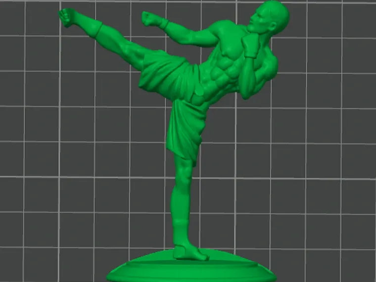 Statue de Boxe Thaï pour médaille (un côté) - Sport Print