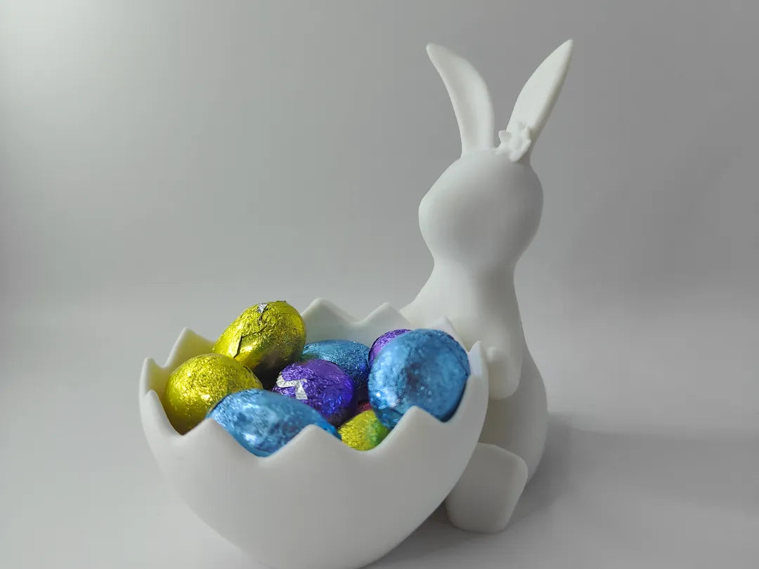 Lapine de Pâques avec panier à œufs - Fêtes Print