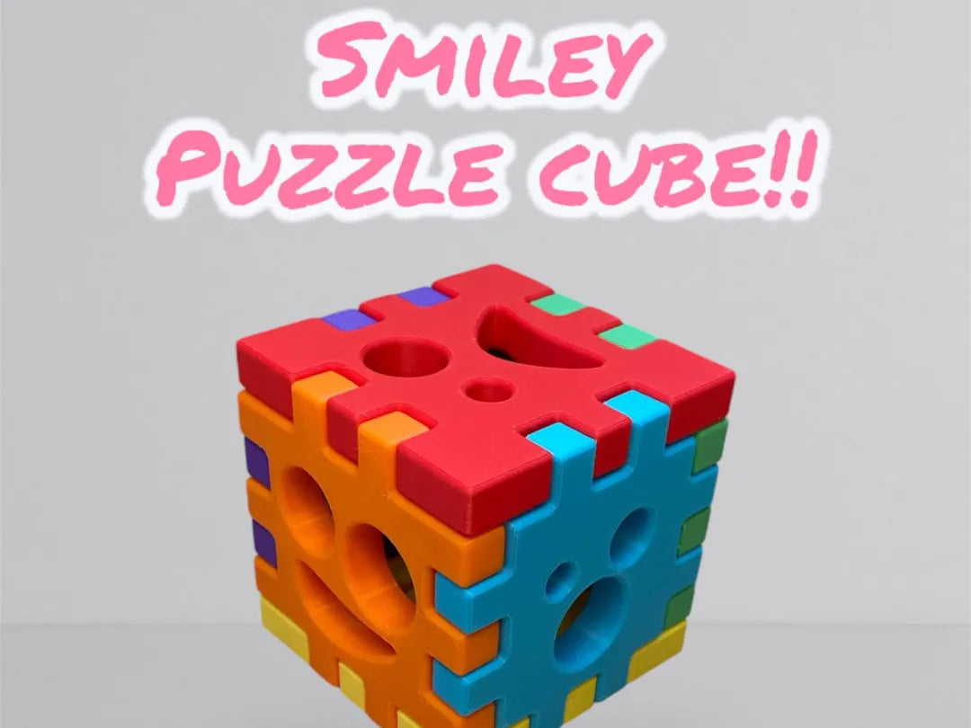 Cube de puzzle souriant : un puzzle haut en couleur - Jeux Print