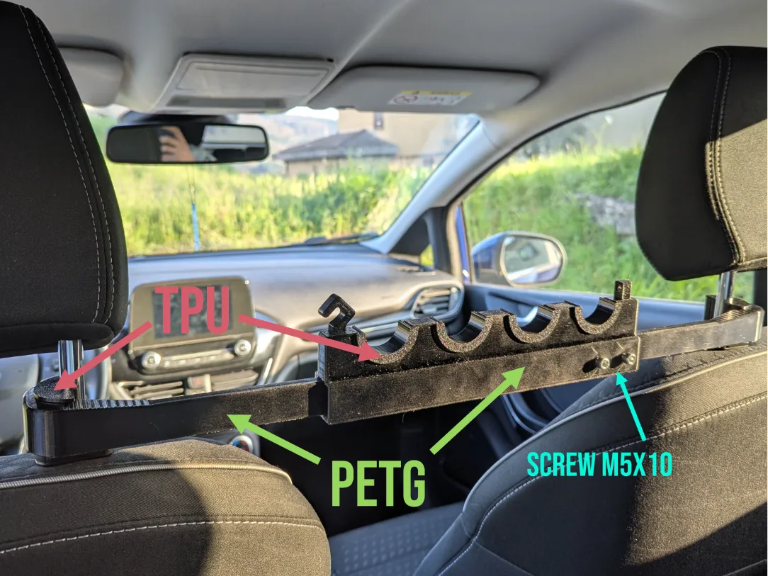 Support de canne à pêche pour voiture – modèle 2 - Outdoor Print