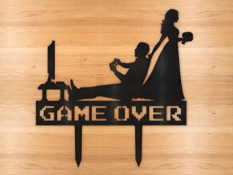 Gâteau drôle Game Over pour le dessus - Cuisine Print