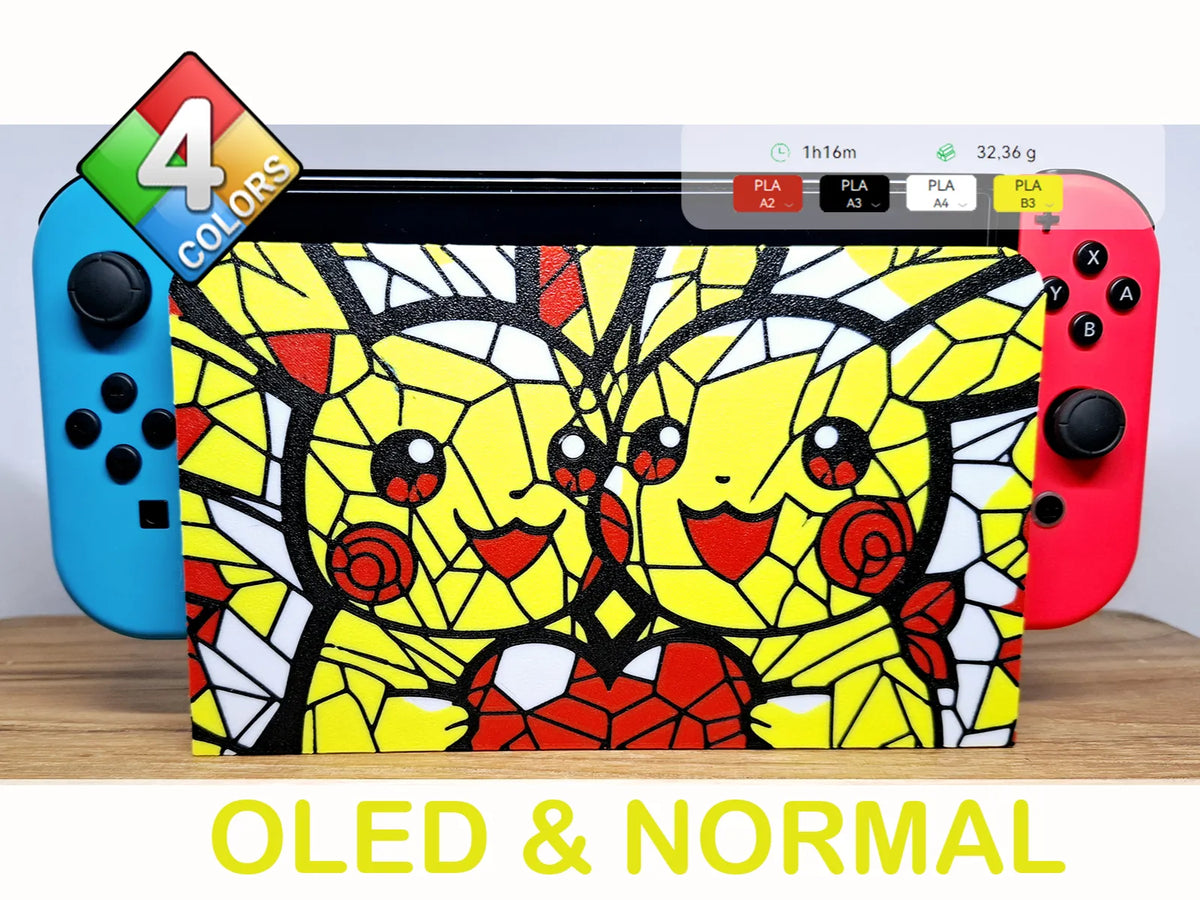 Coque de station d'accueil Nintendo Switch : « Double Pika » - Tech Print