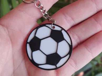 Porte-clés ballon de football en relief - Sport Print