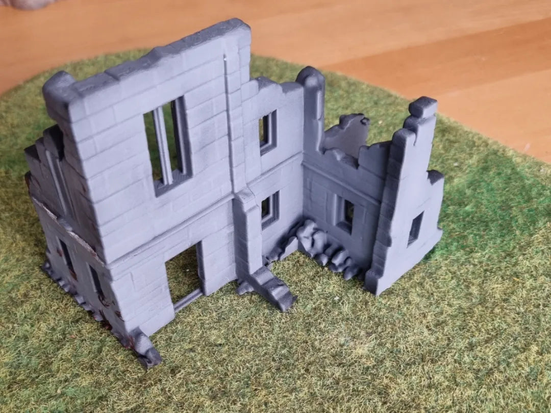 Bâtiment urbain en ruine - Diorama & Terrain de jeu de guerre - Maquette Print