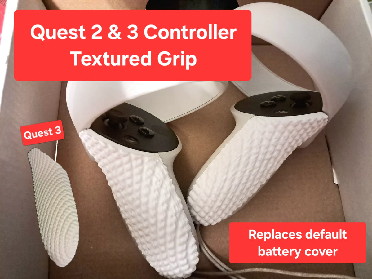 Coques de batterie texturées pour Quest 2 et Quest 3 - Tech Print
