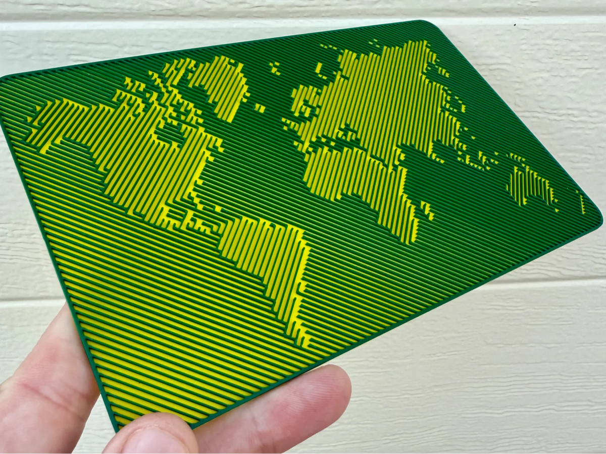 Carte du monde à effet holographique - Voyage Print