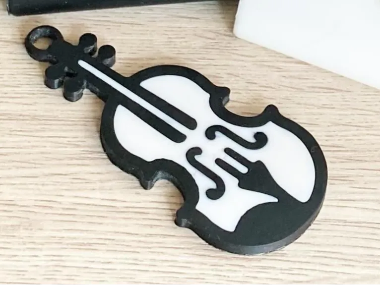 Porte-clés/pendentif violon - Music Print