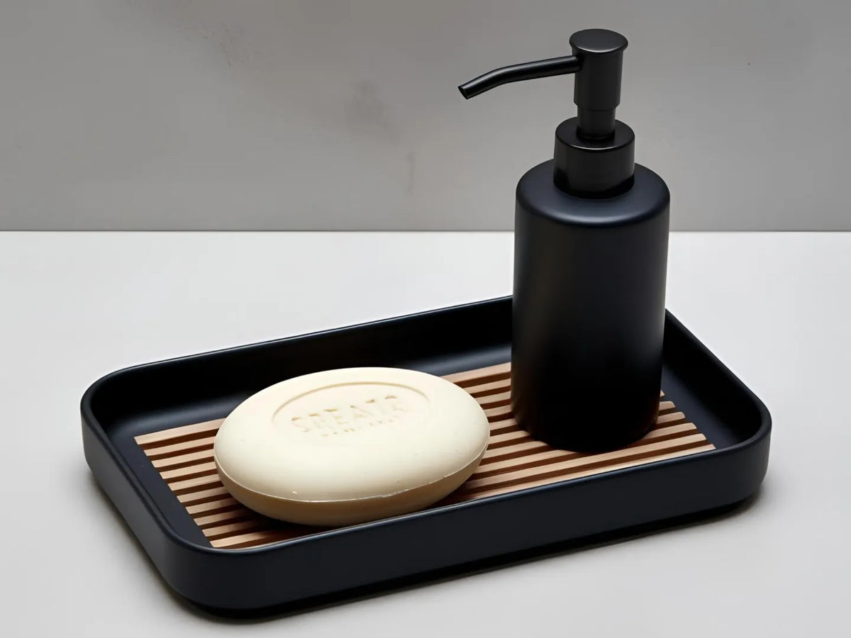 Porte-savon moderne avec insert égouttoir - Beauté Print