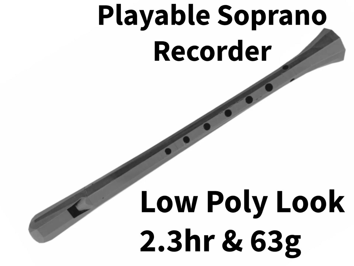 Flûte à bec soprano jouable basse poly - Music Print