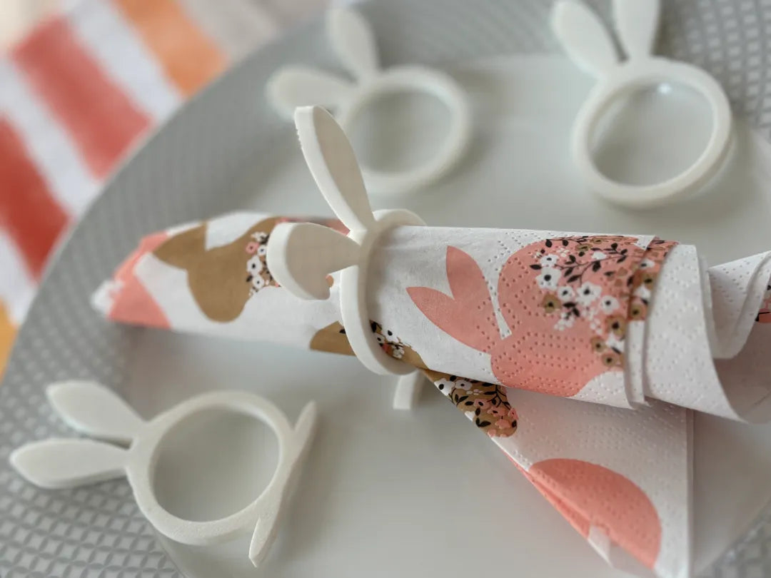 Serviettes de Pâques, anneau à serviettes, décoration de table - Cuisine Print