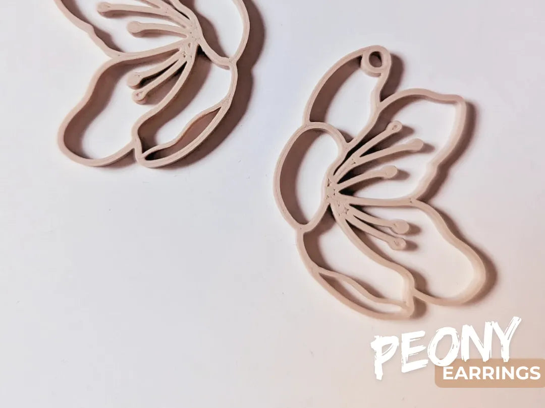Boucles d'oreilles pivoines - Bijoux Print