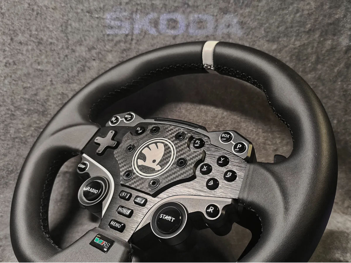 Plaques de logo de voiture Moza ES Wheel - Auto Print