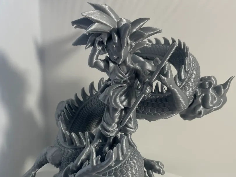 Goku enfant sur Shenron Dragon ball - Figurine Print