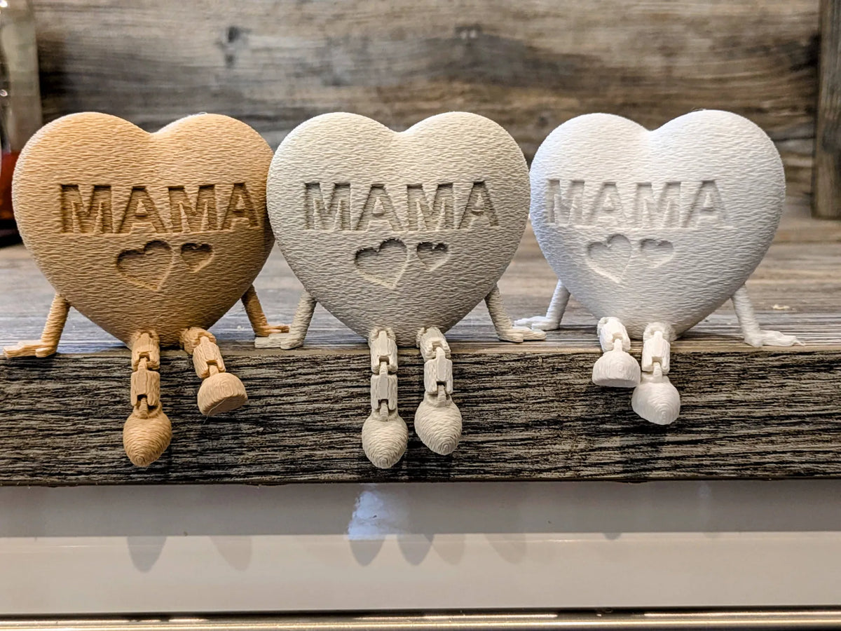 Jambe articulée cœur - Maman - Fêtes Print