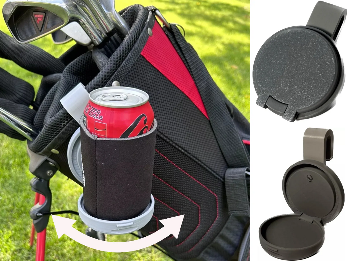 Support-boisson pliable anti-gravité pour sac de golf - Sport Print