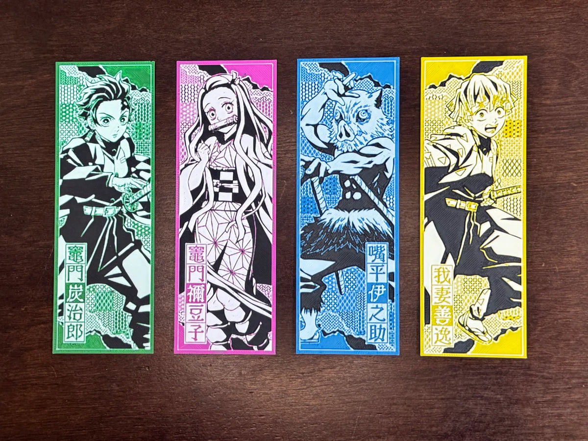 Marque-pages Demon Slayer - Ensemble de 4 - Figurine Print