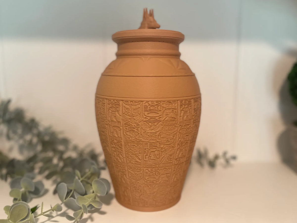 Vase égyptien à couvercle Anubis - Maquette Print
