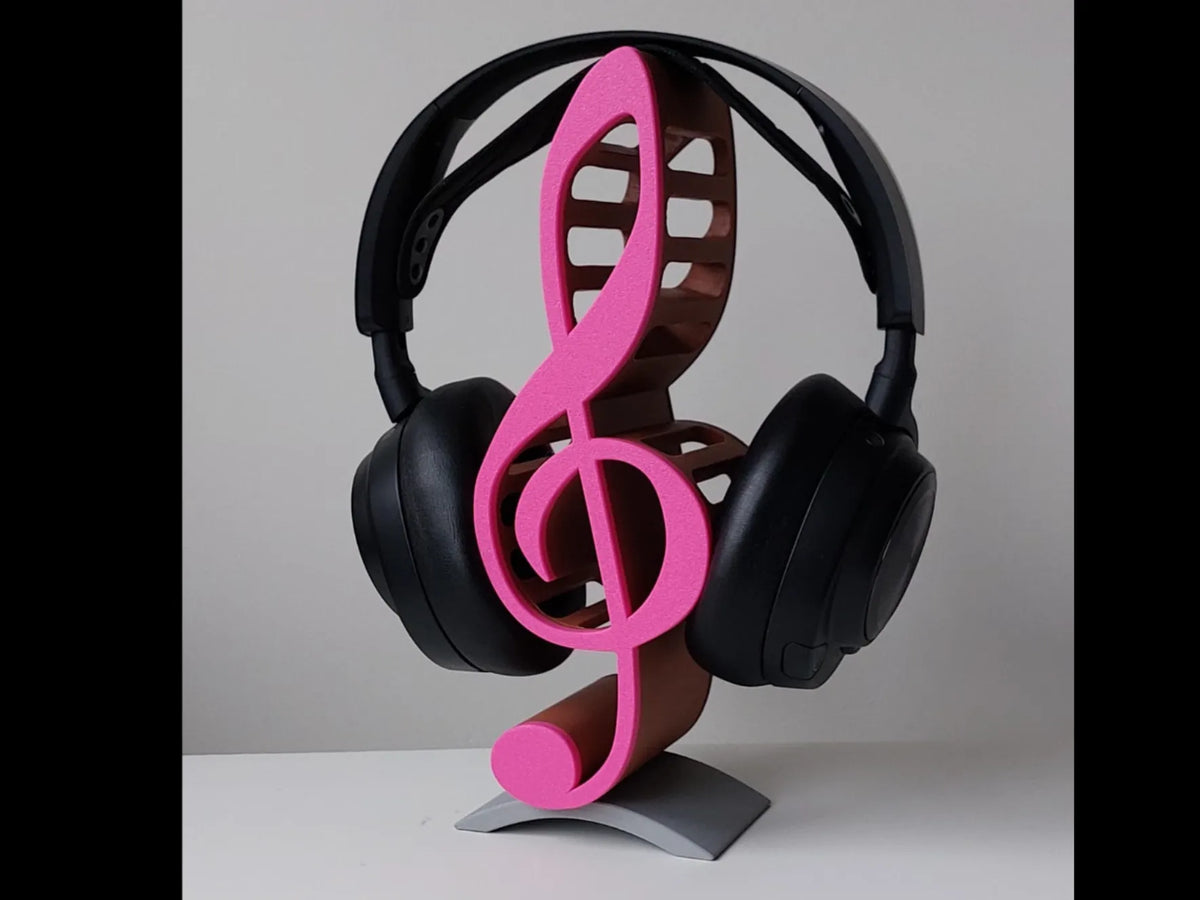 Support de casque modulable Clé de sol - Music Print
