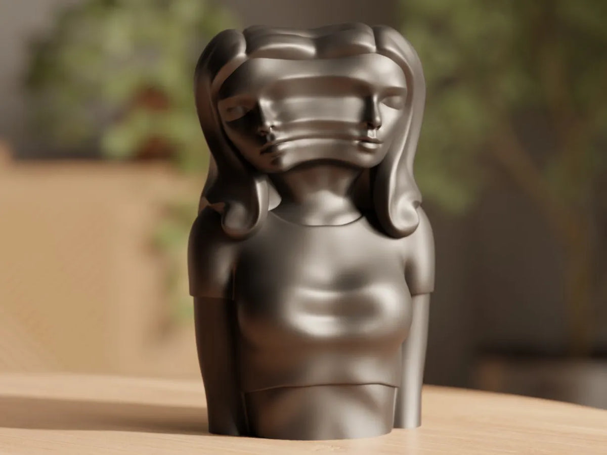 Sculpture de fille aux rêves flous – Art abstrait - Art Print