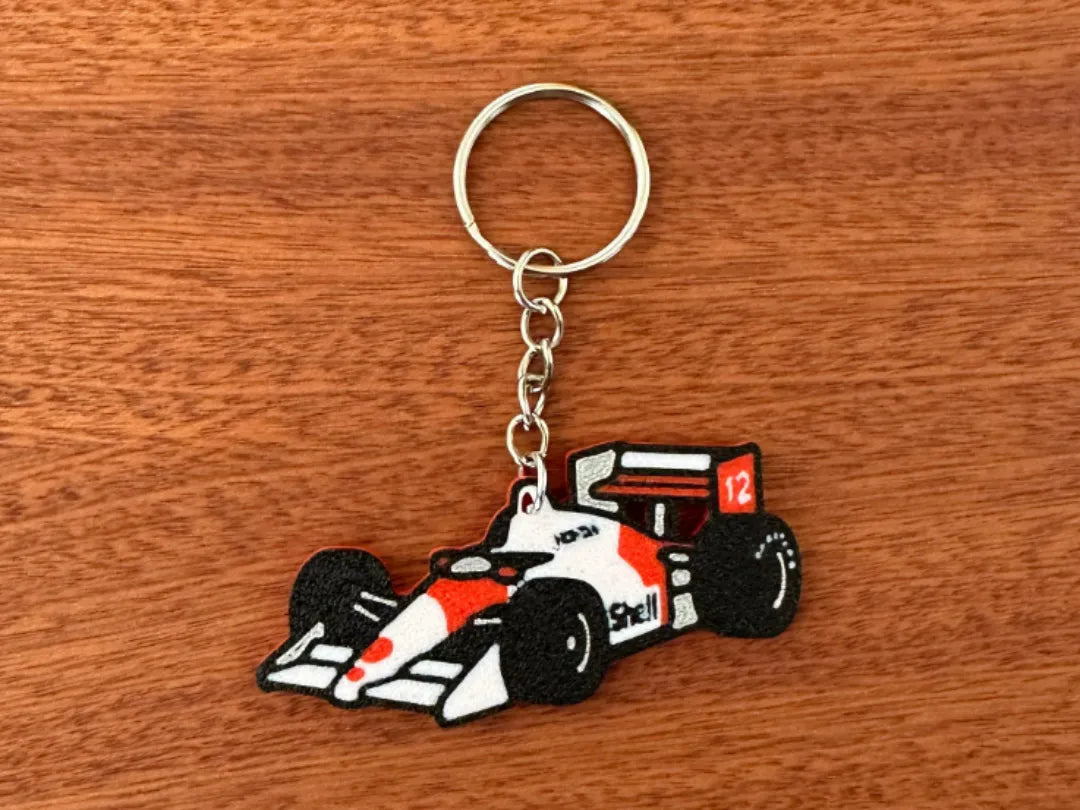 Porte-clés McLaren MP4/4 Formule 1 en dessin animé - Figurine Print