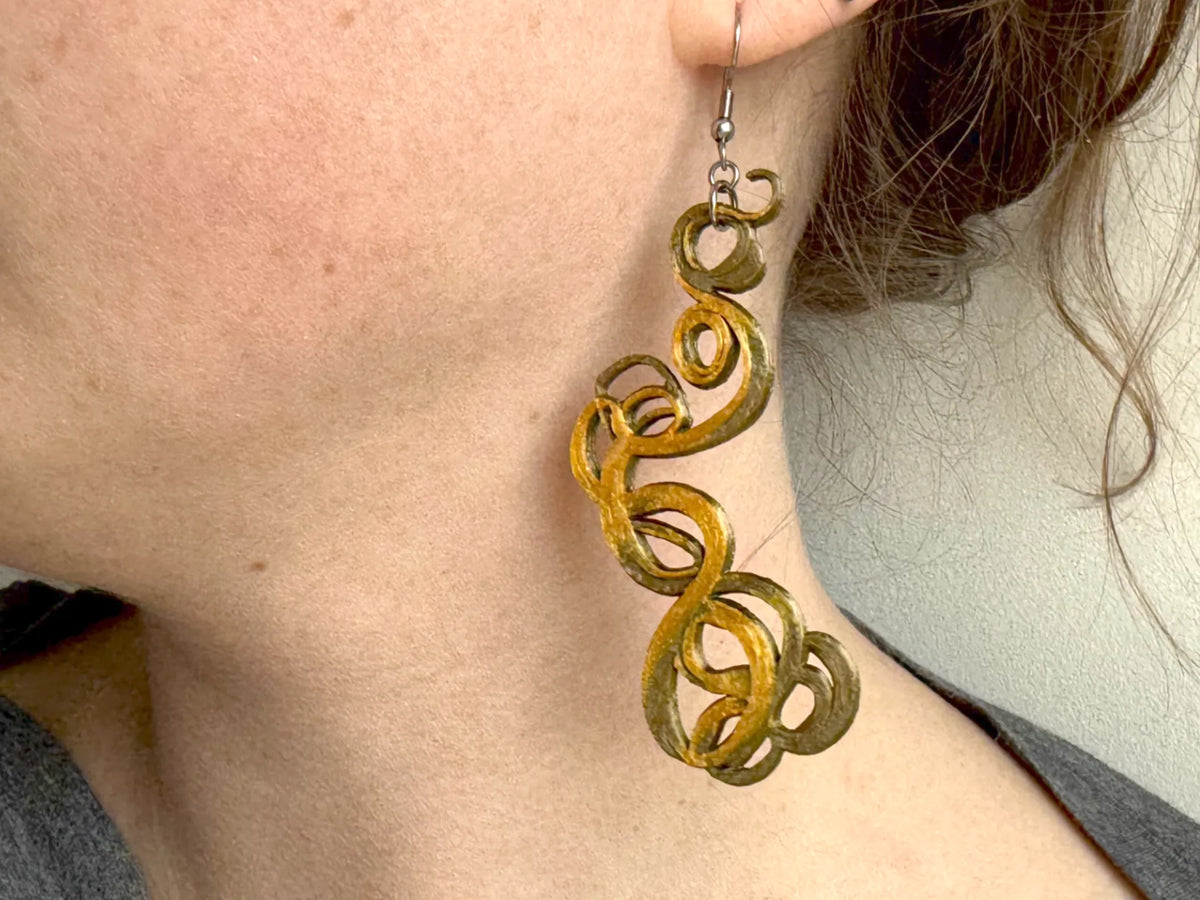 Boucles d'oreilles filigranes tourbillonnantes - Bijoux Print