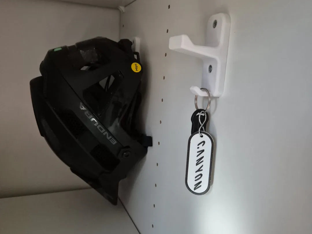 Support casque vélo simple avec/sans porte-clés - Vélo Print