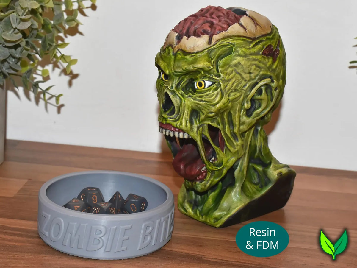 Tour de dés Tête de Zombie – Impression Résine & FDM - Geek Print