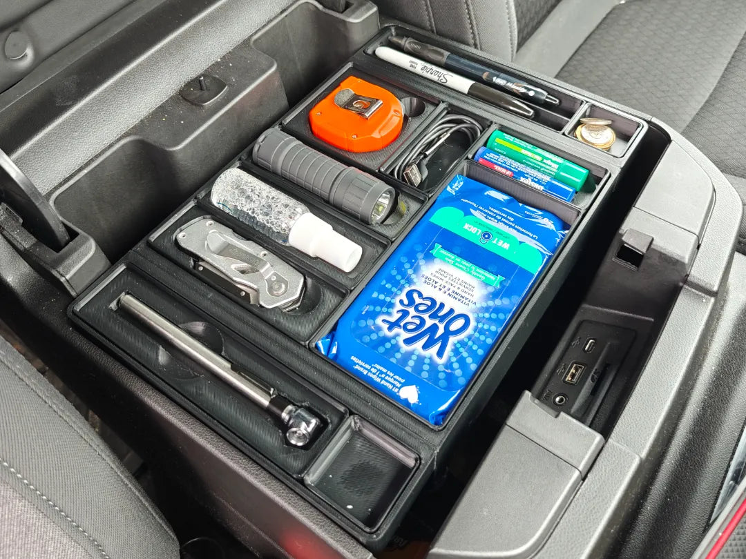 Plateau de console centrale Gridfinity Silverado - Auto Print